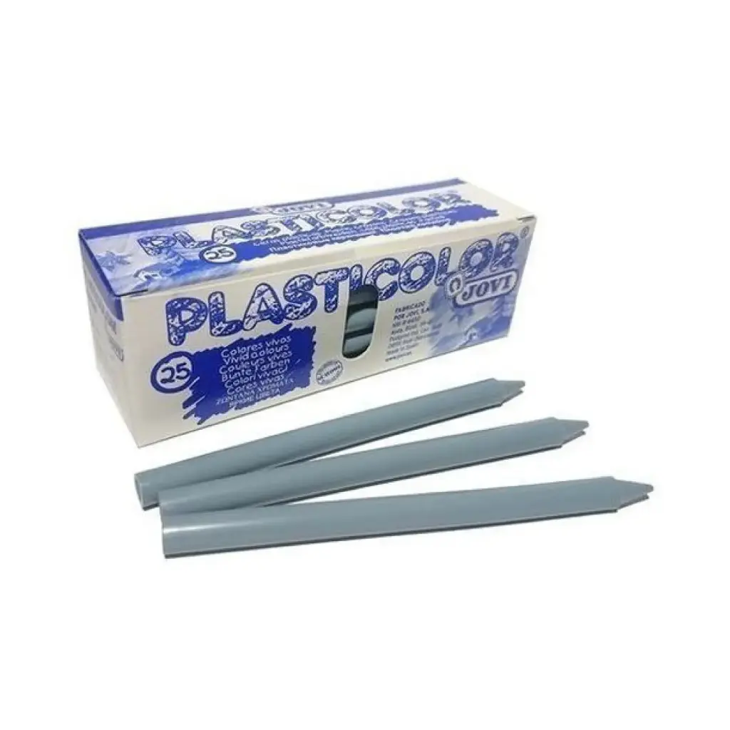 CERAS JOVI PLASTICOLOR GRIS ESTUCHE UNICOLOR 25 UDS