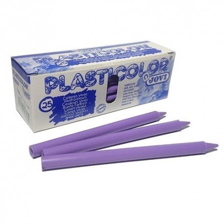 CERAS JOVI PLASTICOLOR LILA ESTUCHE UNICOLOR 25 UDS