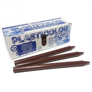 CERAS JOVI PLASTICOLOR MARRON OSCURO ESTUCHE UNICOLOR 25UDS 