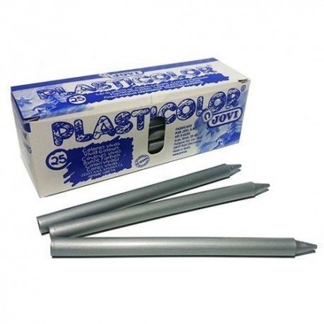 CERAS JOVI PLASTICOLOR PLATA ESTUCHE UNICOLOR 25 UDS 