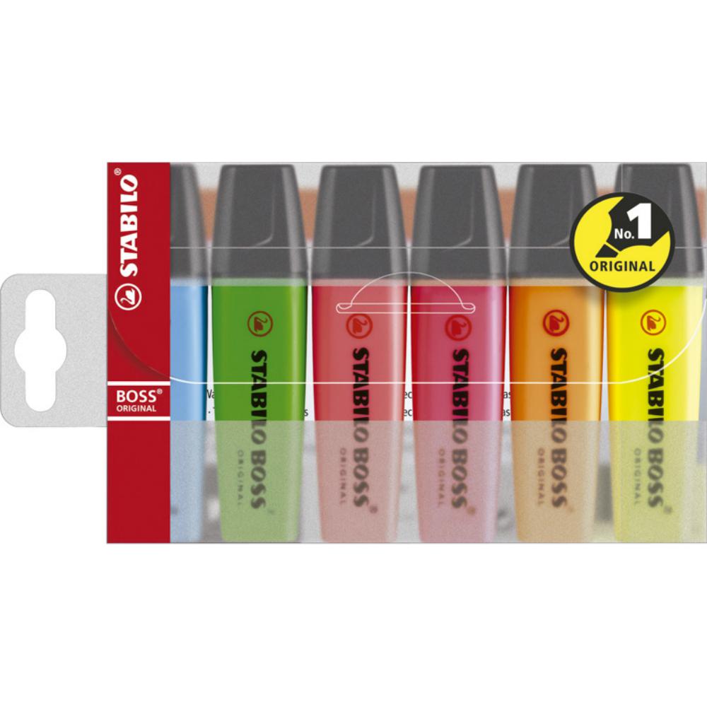 MARCADOR FLUORESCENTE STABILO BOSS 70 ESTUCHE 6 UDS SURTIDOS