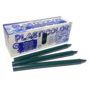 CERAS JOVI PLASTICOLOR VERDE OSCURO ESTUCHE UNICOLOR 25 UDS 