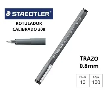 ROTULADOR CALIBRADO STAEDTLER NEGRO 0,8MM 308-08-9