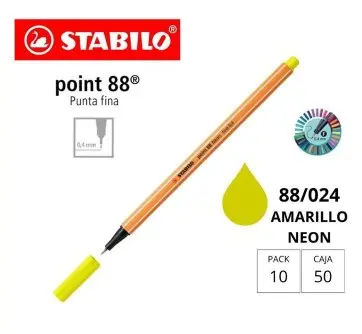 ROTULADOR STABILO POINT 88 AMARILLO NEON 
