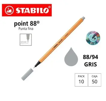 ROTULADOR STABILO POINT 88 GRIS CLARO 