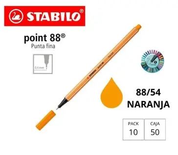 ROTULADOR STABILO POINT 88 NARANJA 