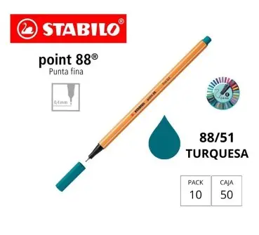 ROTULADOR STABILO POINT 88 TURQUESA