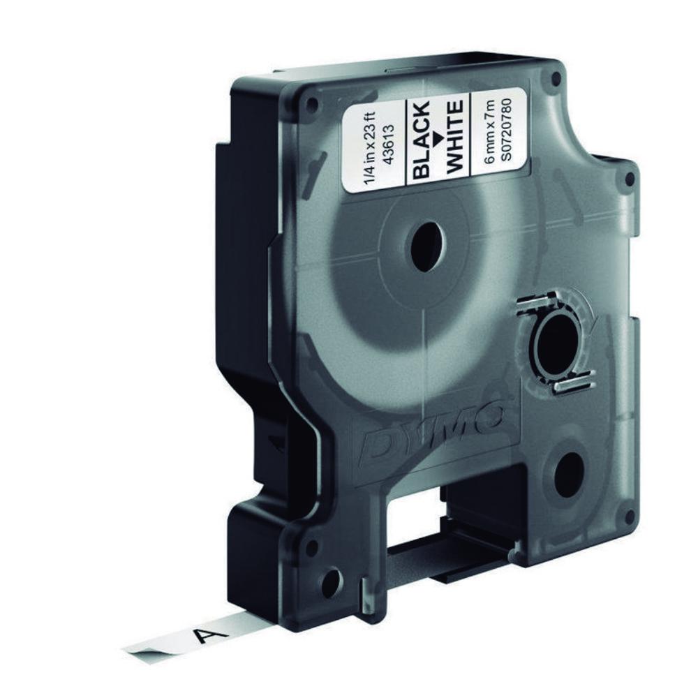 CINTA DYMO D1 6MM×7M NEGRO/BLANCO