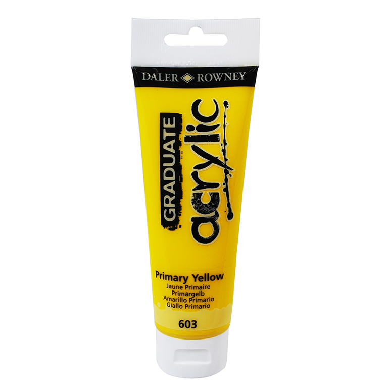 PINTURA ACRÍLICO GRADUATE DALER-ROWNEY 120 ML AMARILLO PRIMARIO (603)
