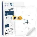 ETIQUETAS ADHESIVAS A4 RAYLU 14 POR HOJA 105x42,4MM 100 HOJAS