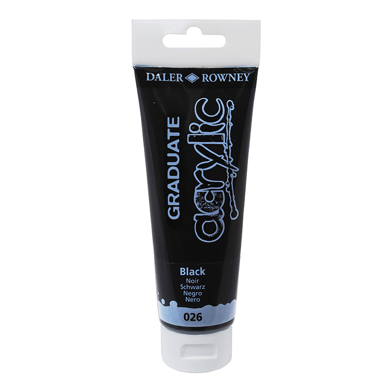 PINTURA ACRÍLICO NEGRO 120ML DALER-ROWNEY 
