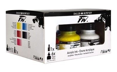 TINTAS ACRÍLICAS COLORES PRIMARIOS DALER-ROWNEY 6 UDS