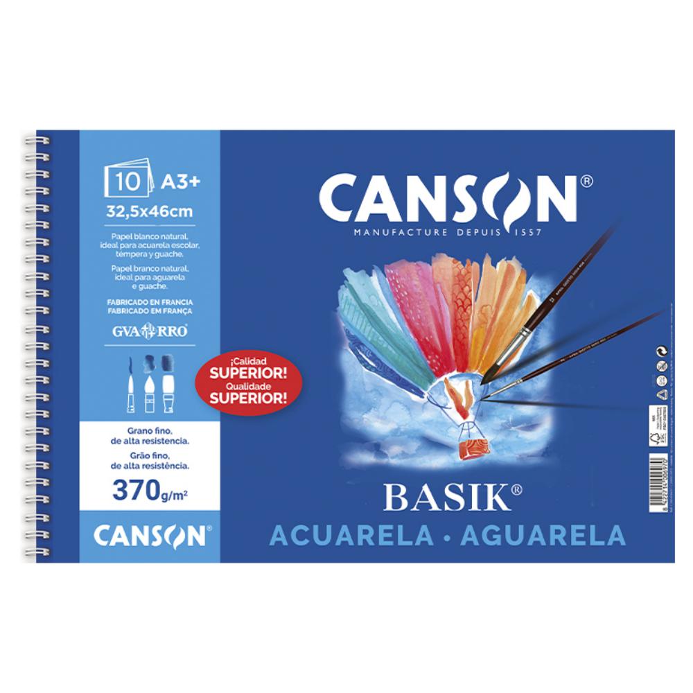 BLOC ACUARELA GUARRO BASIK A3+ ESPIRAL 370 G/M² 10 HOJAS