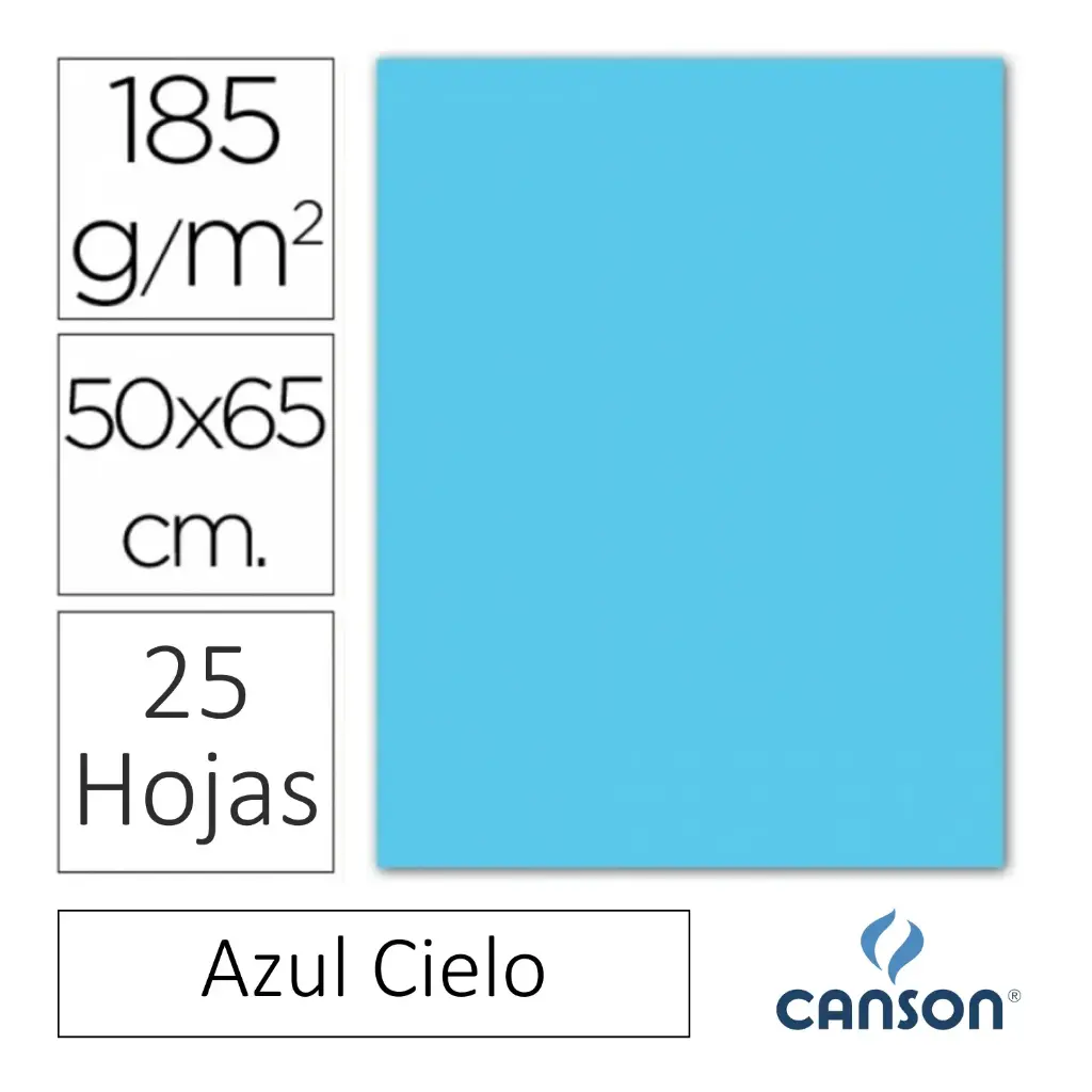CARTULINA CANSON IRIS 50×65CM AZUL CIELO