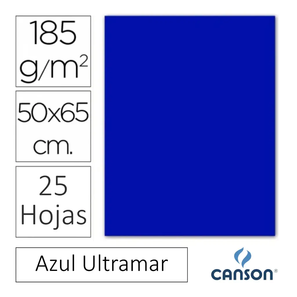 CARTULINA CANSON IRIS 50×65CM AZUL ULTRAMAR
