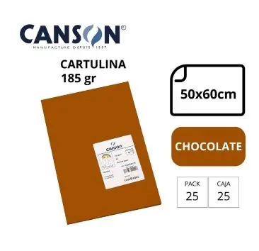 CARTULINA CANSON IRIS  50×65CM 185 GRAMOS  CHOCOLATE