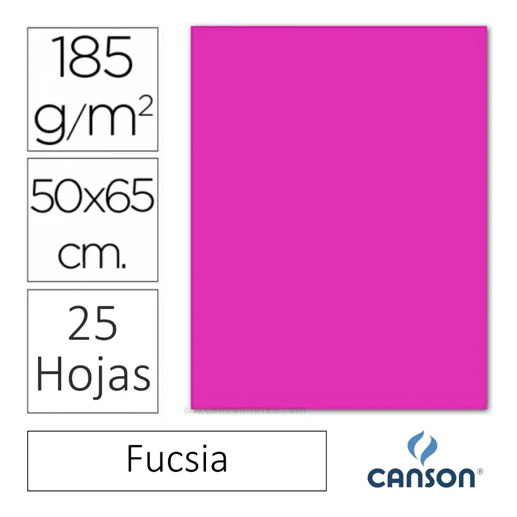 CARTULINA CANSON IRIS 50×65CM FUCSIA