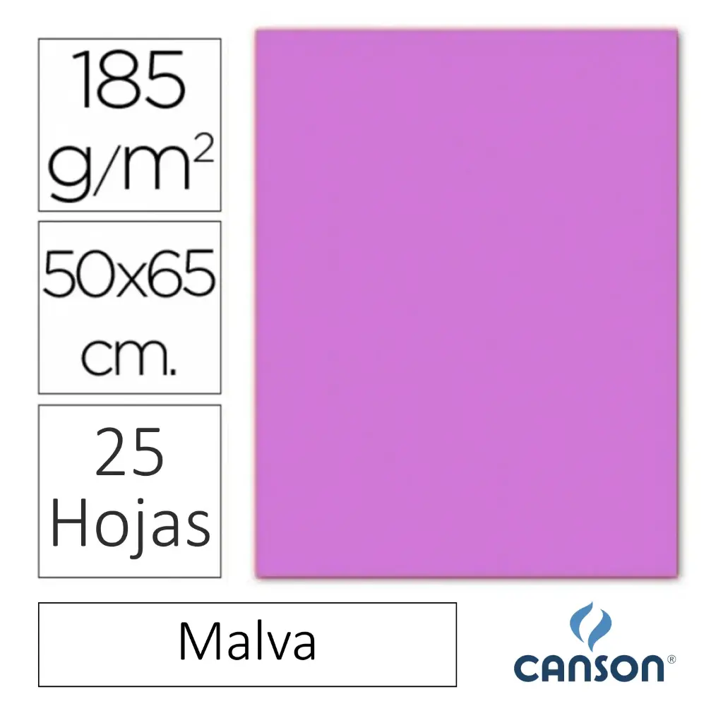 CARTULINA CANSON IRIS 50×65CM MALVA