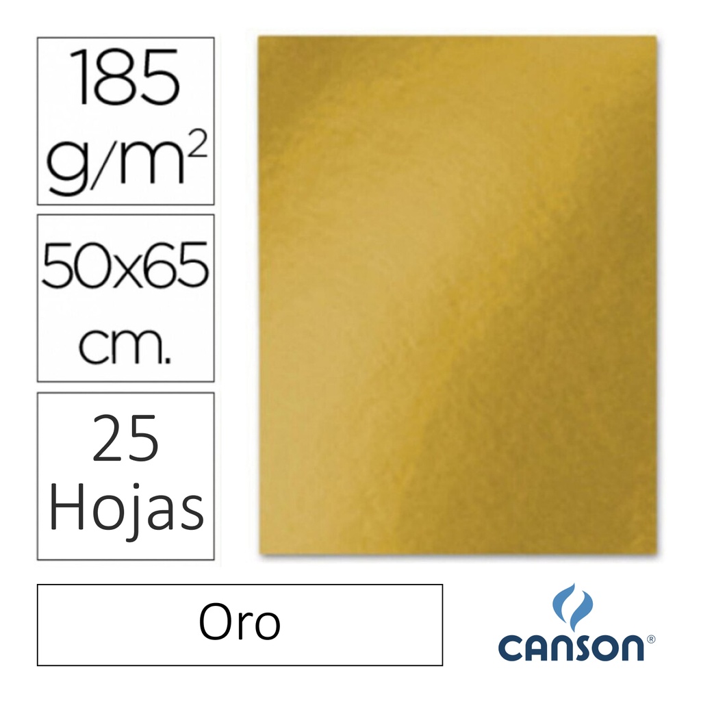 CARTULINA CANSON IRIS  50×65CM 185 GRAMOS ORO 