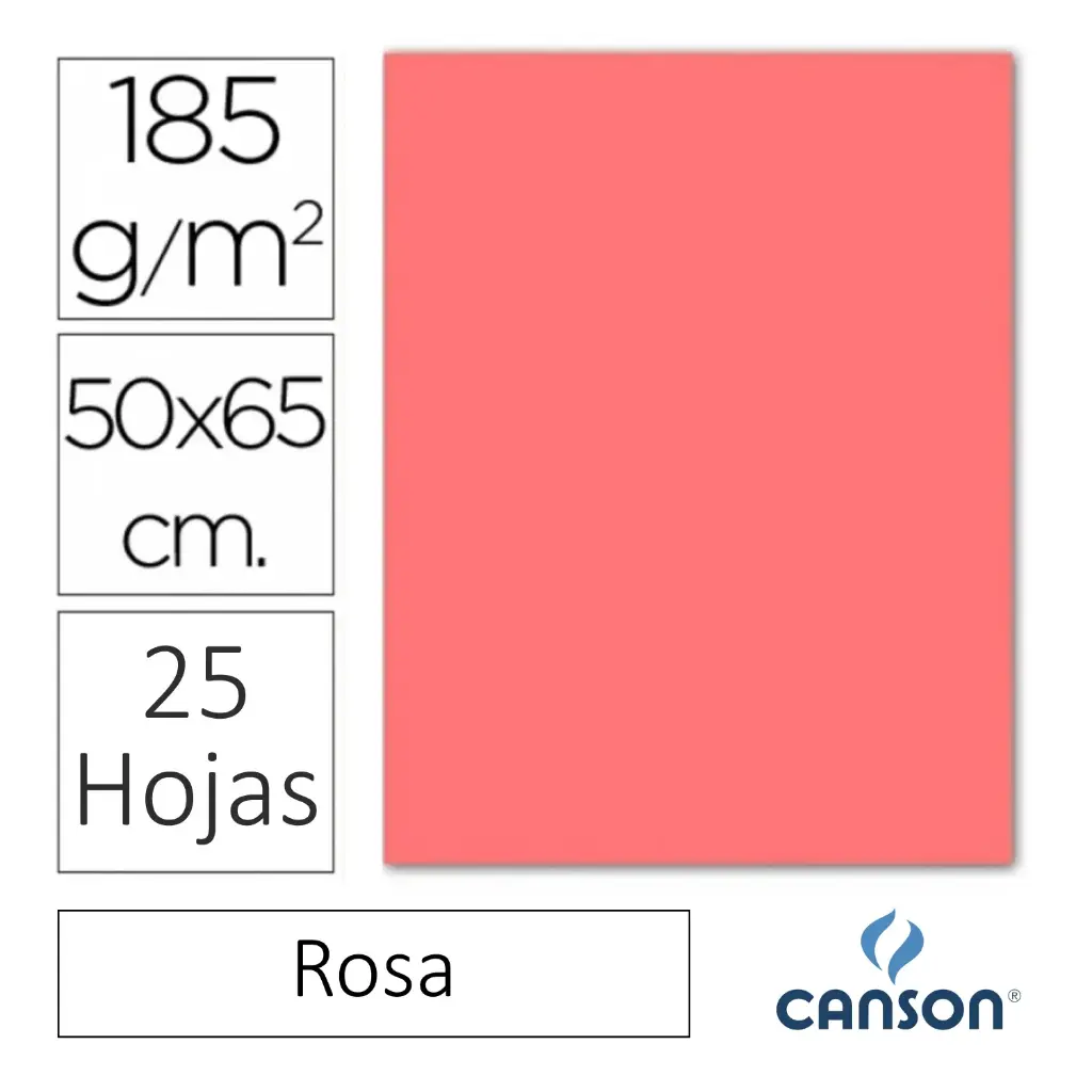 CARTULINA CANSON IRIS 50×65CM ROSA