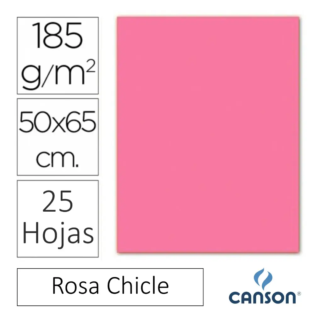 CARTULINA CANSON IRIS 50×65CM ROSA CHICLE