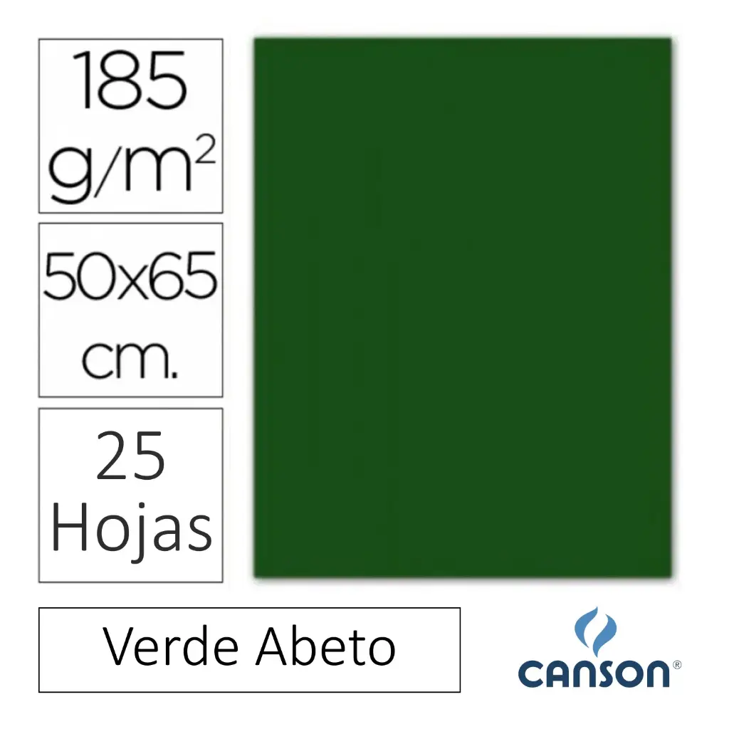 CARTULINA CANSON IRIS 50×65CM VERDE ABETO