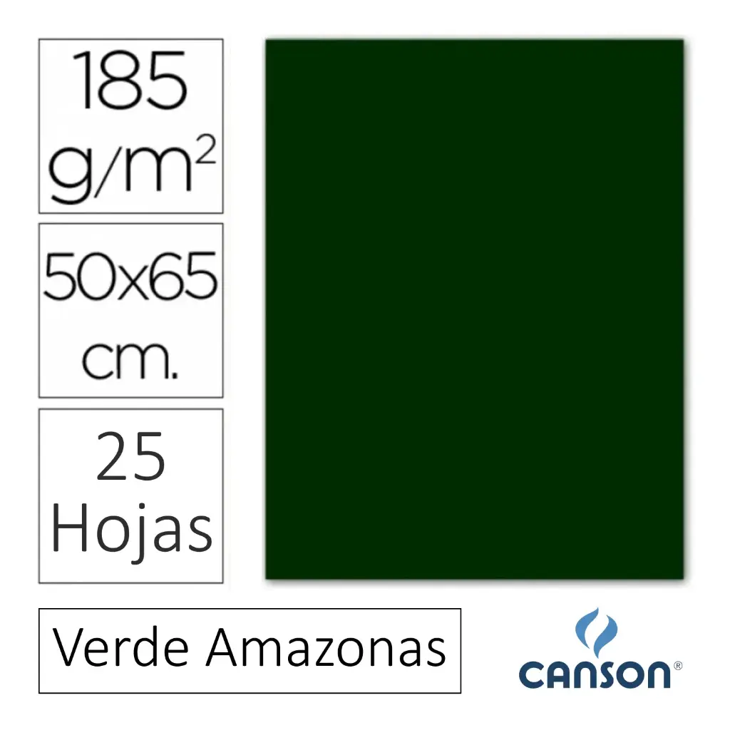 CARTULINA CANSON IRIS  50×65CM VERDE AMAZONAS 