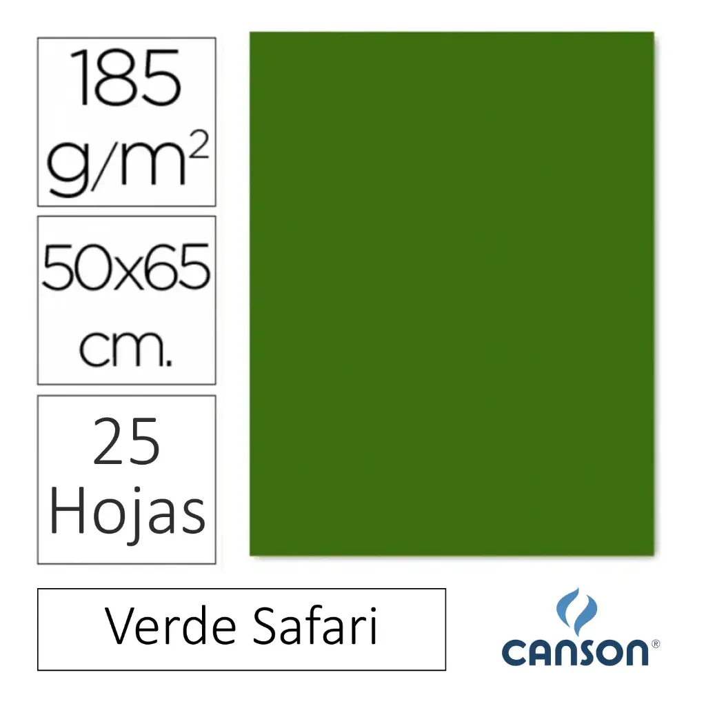 CARTULINA CANSON IRIS 50×65CM VERDE SAFARI