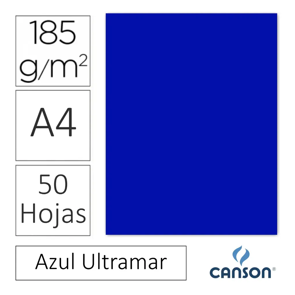 CARTULINA CANSON IRIS A4 AZUL ULTRAMAR