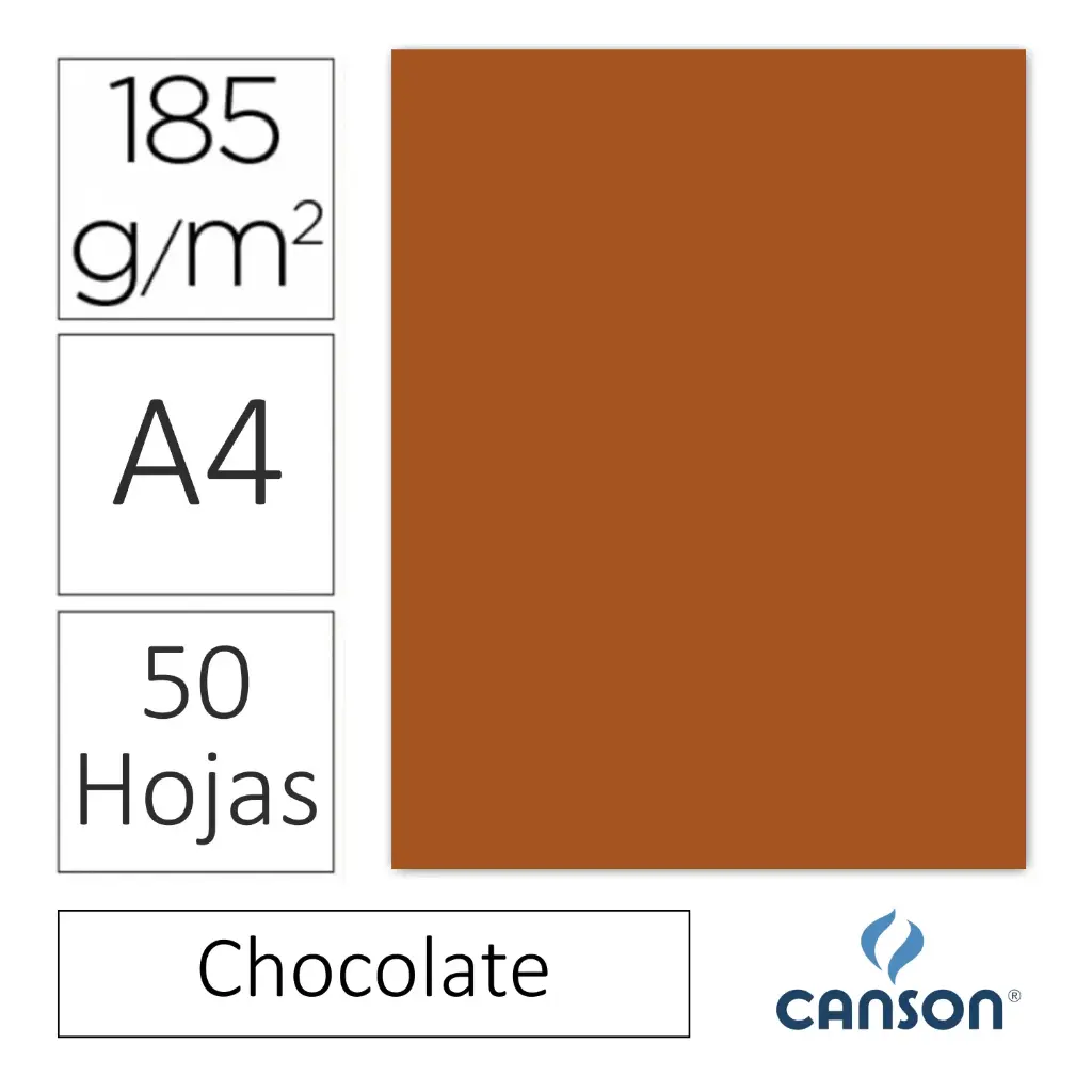 CARTULINA CANSON IRIS A4 CHOCOLATE 
