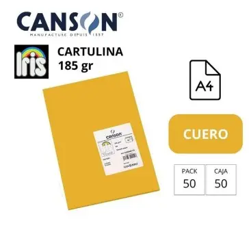 CARTULINA CANSON IRIS A4 185 GRAMOS CUERO 