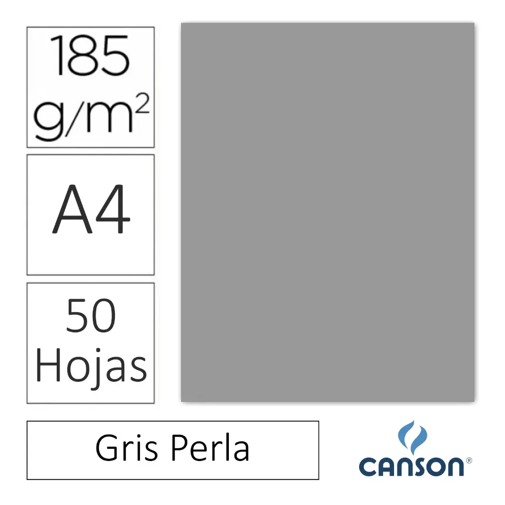 CARTULINA CANSON IRIS A4 GRIS PERLA