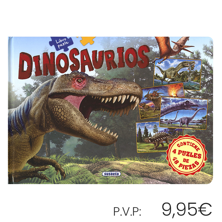 LIBRO SUSAETA PUZZLE DINOSAURIOS 