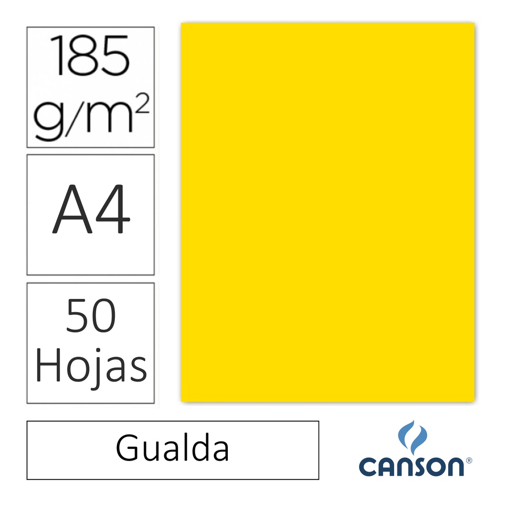 CARTULINA CANSON IRIS A4 GUALDA