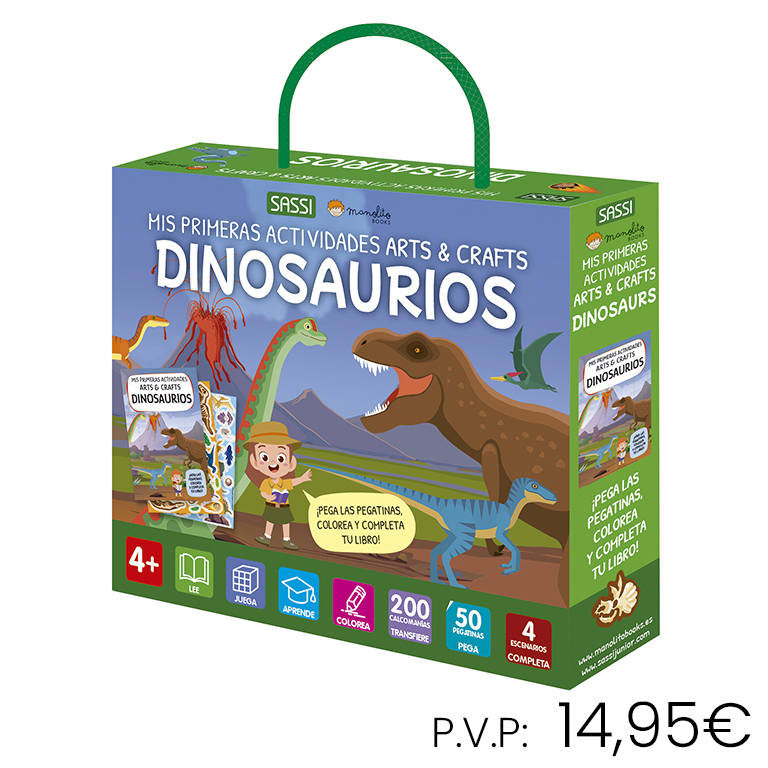 LIBRO+PUZZLE MANOLITO DINOSAURIOS 