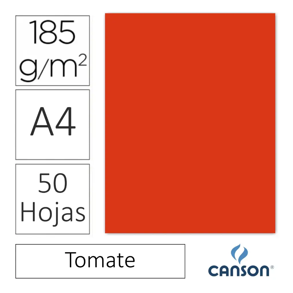 CARTULINA CANSON IRIS A4 TOMATE