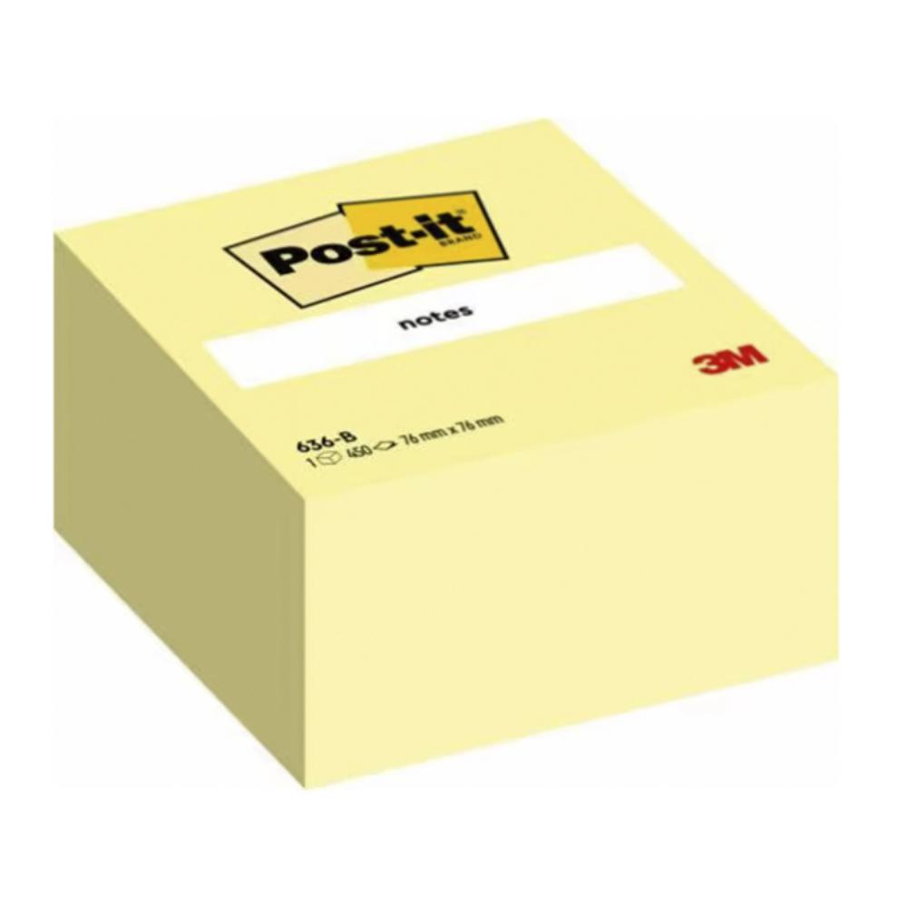 NOTA ADH.POST-IT 75X75 CUBO AMARILLO