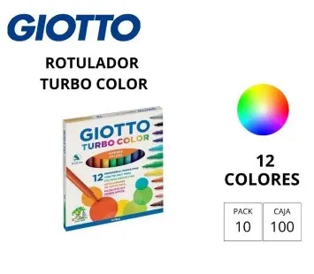 ROTULADOR GIOTTO TURBO COLOR ESTUCHE 12 COLORES