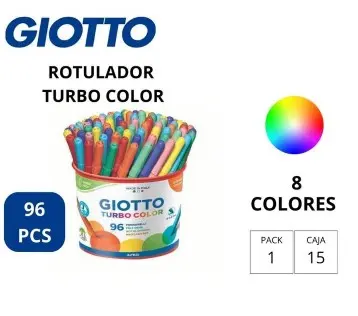 ROTULADOR GIOTTO TURBO COLOR BOTE DE 96 UNIDADES