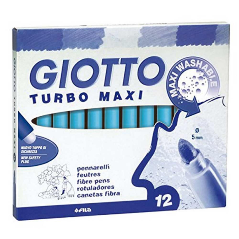 ROTULADOR GIOTTO TURBO MAXI UNICOLOR CELESTE 12 UDS