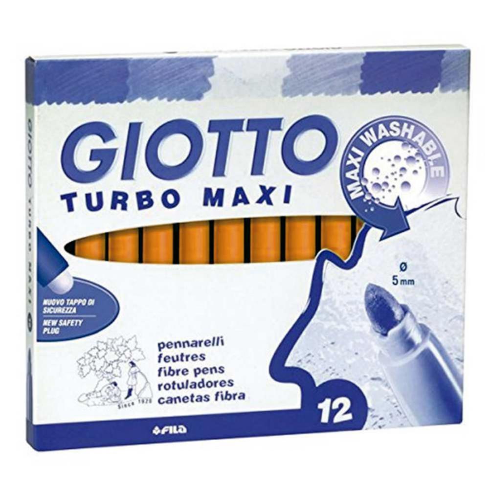ROTULADOR GIOTTO TURBO MAXI UNICOLOR NARANJA 12 UDS