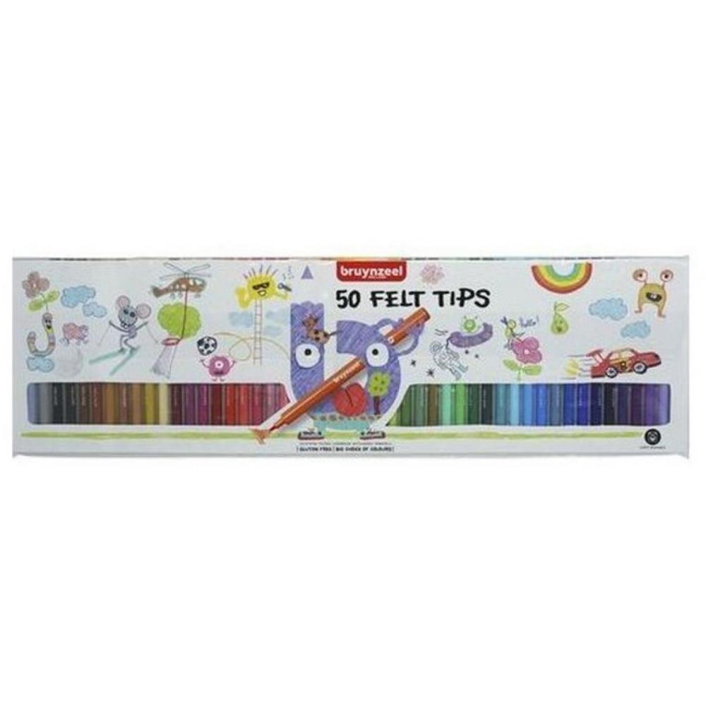 ROTULADORES MEGA-PACK 50 COLORES LAVABLES