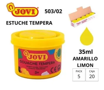 TÉMPERA JOVI ESCOLAR 35CC AMARILLO LIMÓN