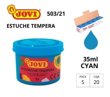 TÉMPERA JOVI ESCOLAR 35CC AZUL CYAN