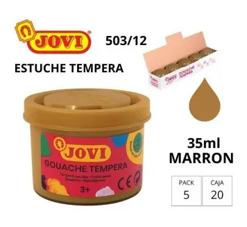TÉMPERA JOVI ESCOLAR 35CC MARRON