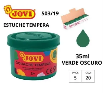 TÉMPERA JOVI ESCOLAR 35CC VERDE OSCURO