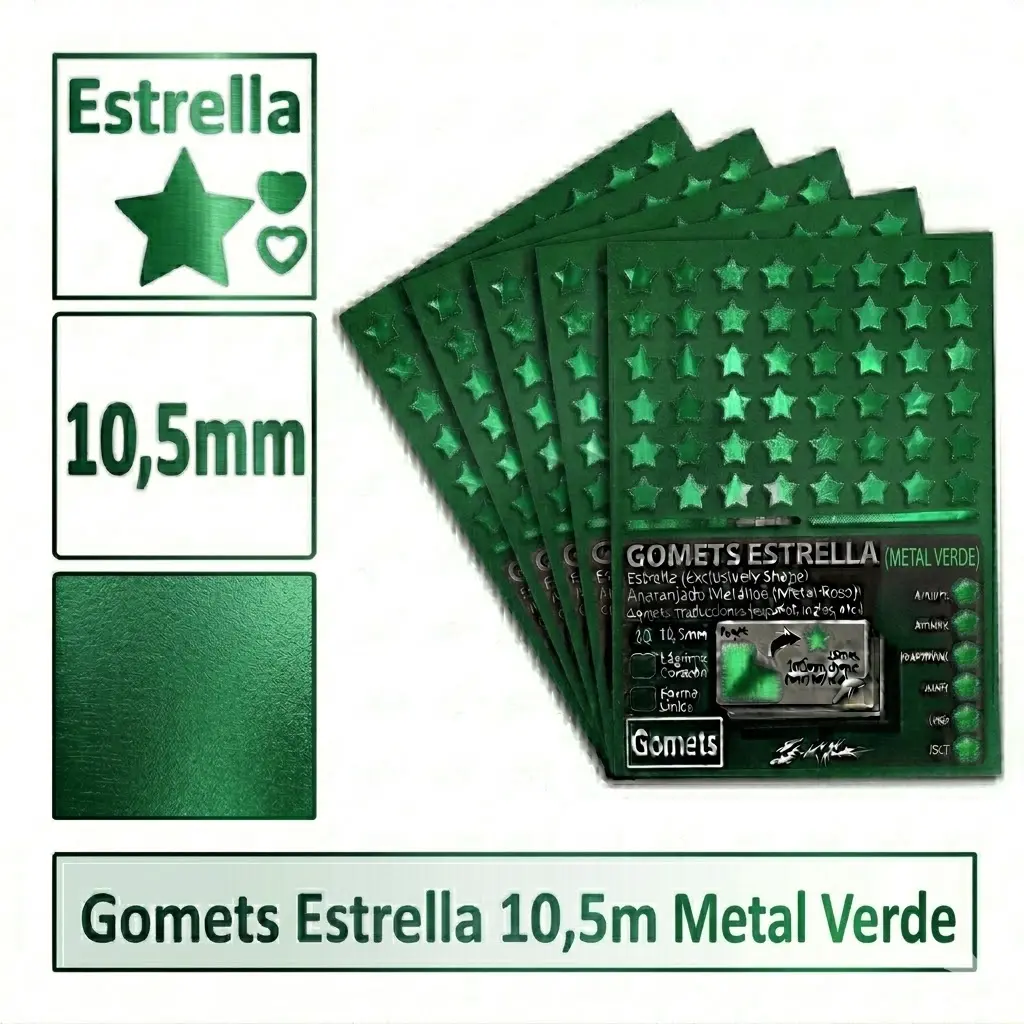 GOMETS ESTRELLA Ø 10,5 MM METAL VERDE