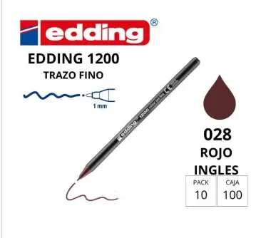ROTULADOR EDDING 1200 ROJO INGLES