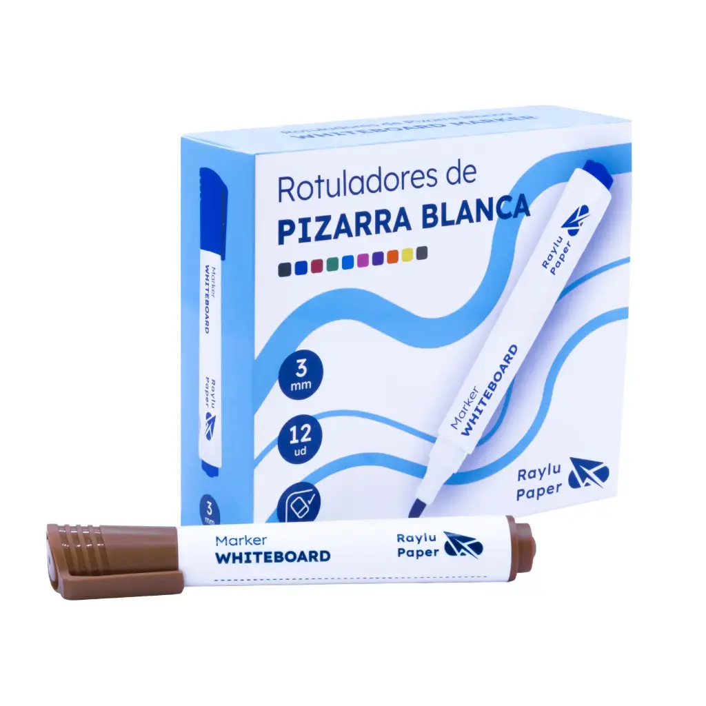 ROTULADOR DE PIZARRA BLANCA MARRON RAYLU FLOW 
