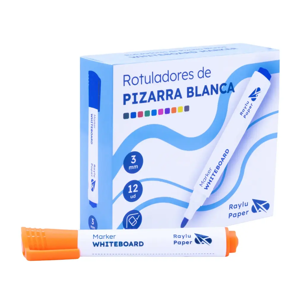 ROTULADOR DE PIZARRA BLANCA NARANJA RAYLU FLOW 
